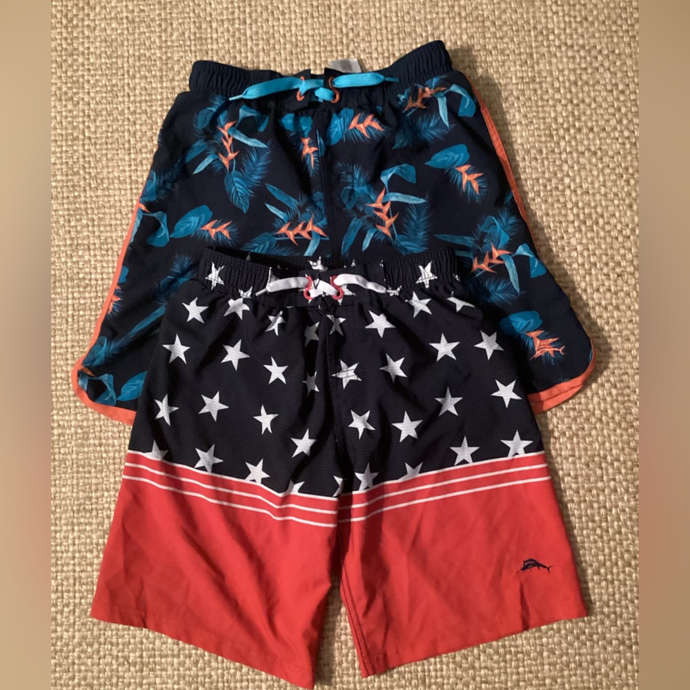 Boys Tommy Bahama bundle Sz 8 swim trunks EUC
